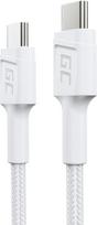 Green Cell GC PowerStream USB cable USB 3.2 Gen 1 (3.1 Gen 1) 0.3 m USB C White
