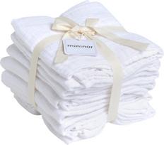 Mininor Global Aps Mininor Global - Organic Muslin Cloth, 8pcs White (10260)