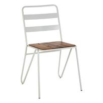 Baltos spalvos/natūralios spalvos iš guobos masyvo valgomojo kėdė District – Premier Housewares