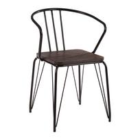 Juodos spalvos/natūralios spalvos iš guobos masyvo valgomojo kėdė District – Premier Housewares