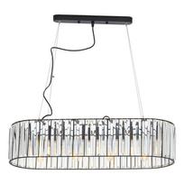 Iš metalo kabantis šviestuvas su stiklo gaubtu Akiko – Premier Housewares