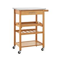 Iš bambuko vežimėlis ant ratukų 41x58 cm Harlow – Premier Housewares