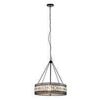Iš metalo kabantis šviestuvas ø 60 cm su stiklo gaubtu Waldorf – Premier Housewares