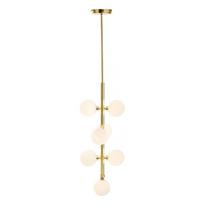 Baltos spalvos/auksinės spalvos iš metalo kabantis šviestuvas ø 27 cm su stiklo gaubtu Trieste – Premier Housewares