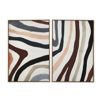 Paveikslai su rėmeliu/tapyba ant drobės 2 vnt. 63x93 cm Astratto – Premier Housewares