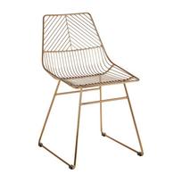 Auksinės spalvos iš metalo valgomojo kėdė District – Premier Housewares