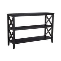 Juodos spalvos iš pušies masyvo pastatoma lentyna 120x81x40 cm Heritage – Premier Housewares
