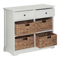 Dramblio kaulo spalvos iš paulovnijos masyvo šoninė spintelė 76x70x33 cm Vermont – Premier Housewares