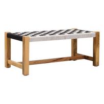 Juodos ir baltos spalvos medžio masyvo suolas Satna – Premier Housewares