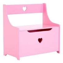 Rožinės spalvos vaikiška komoda su suoliuku 60x62x34 cm Pink Heart – Premier Housewares