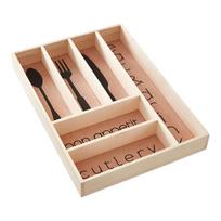 Natūralios spalvos iš medienos stalo įrankių padėklas 30 x 42 cm Bessan – Premier Housewares