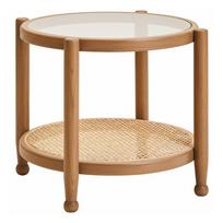 Apvalios formos šoninis stalas su stikliniu stalviršiu ø 57 cm Cebu – Premier Housewares
