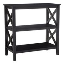 Juodos spalvos iš pušies masyvo pastatoma lentyna 40x81x81 cm Heritage – Premier Housewares