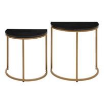 Su marmuriniu stalviršiu šoniniai stalai 2 vnt. 28x45 cm Varana – Premier Housewares
