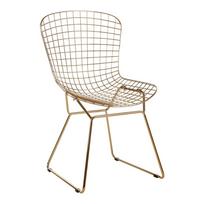 Auksinės spalvos iš metalo valgomojo kėdė District – Premier Housewares