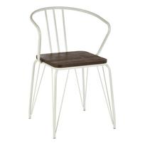 Baltos spalvos/natūralios spalvos iš guobos masyvo valgomojo kėdė District – Premier Housewares
