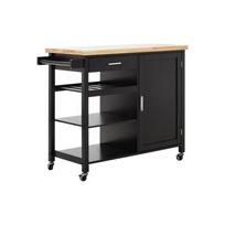 Iš kaučiukmedžio masyvo virtuvės sala ant ratukų 48x105 cm Frankfurt – Premier Housewares