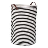 Juodos ir baltos spalvos iš tekstilės skalbinių krepšys 54 l Stripe – Premier Housewares