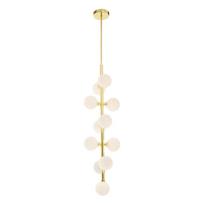 Baltos spalvos/auksinės spalvos iš metalo kabantis šviestuvas ø 27 cm su stiklo gaubtu Trieste – Premier Housewares