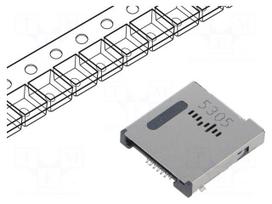 Connector: for cards | Micro SIM,microSD,Nano SIM | push-pull | SMT