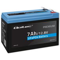 LiFePO4 ličio geležies fosfato akumuliatorius | 12.8V | 7Ah | 89.6Wh | BMS | Qoltec