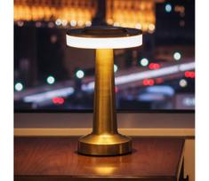 Reguliuojamo ryškumo įkraunama LED stalinė lempa LONDON LED/2W/5V 400 mAh auksinė