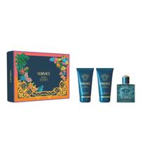 Set Versace: Eros Eau De Parfum For Men, 50 ml + Eros Shower Gel For All Skin Types, 50 ml + Eros Hydrating After-Shave Balm, 50 ml