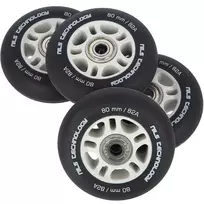 PU 80x24 82A BLACK MAT (4 szt.) + ABEC-9  (8 szt.) SET NILS EXTREME