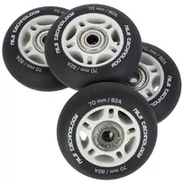 PU 70x24 82A BLACK MAT (4 szt.) + ABEC-9  (8 szt.) SET NILS EXTREME