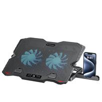 Wozinsky WDCX-015 StormPad RGB Žaidimų Aušinimo Nešiojamojo Kompiuterio Stovas - Juodas