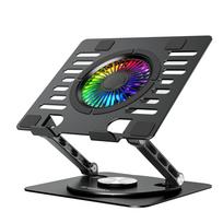 Wozinsky WDCX-X16-AS CoolBase RGB 360b0 Aušinimo Stovas Nešiojamam Kompiuteriui ir Planšetiniam Kompiuteriui - Juodas