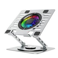 Wozinsky WDCX-X16-AS CoolBase RGB 360° aušinimo stovas nešiojamam kompiuteriui ir planšetėms - sidabrinis