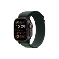 Apple Watch Ultra 2 GPS + Cellular 49mm Black Titanium Case with Dark Green Alpine Loop - Small
