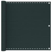 Balkono Ekranas Tamsiai žalia 75 x 1000 cm HDPE ir aliuminis