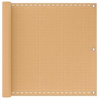 Balkono Ekranas Smėlio 75 x 1200 cm HDPE ir aliuminis