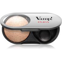 PUPA Milano Vamp! Radiant Baked Eyeshadow ilgai išliekantys blizgūs akių šešėliai atspalvis 202 Precious Gold - WET & DRY 1 g