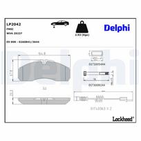 Stabdžių trinkelių rinkinys, diskinis stabdys DELPHI LP2042