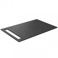 Darbo paviršius Kame Universal su rankšluosčių laikikliu HPL 70cm Black lava WP-1/6-3/H17