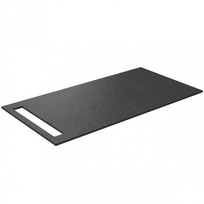 Darbo paviršius Kame Universal su rankšluosčių laikikliu HPL 90cm Black lava WP-1/8-3/H17