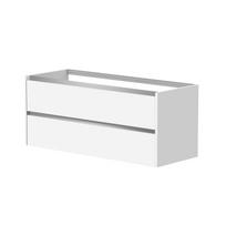 Vonios spintelė Kame City 120cm 2 stalčiai, dviguba, aliuminio profilis, Baltas matinė BUD/12-3DR/D02P1