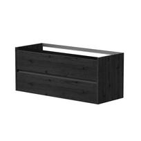 Vonios spintelė Kame City 120cm 2 stalčiai, dvigubi juodi profiliai, Juodasis ąžuolas BUD/12-3DR/1P2