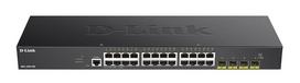 D-LINK DGS-1250-28X switch with 24 Gigabit Ethernet ports and 4 SFP+ slots