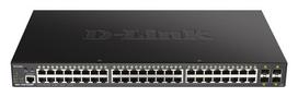 D-LINK DGS-1250-52XMP switch: 48 Gigabit Ethernet PoE+ ports, 4 SFP+ slots