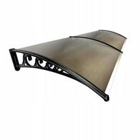 Stogelis virš durų Metal-gum, 200x100 cm, rudas/juodas