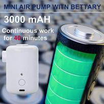 Siurbliai dviračiams, nešiojamas oro siurblys, 3000 mAh, 4 purkštukai, įkraunamas USB, baltas