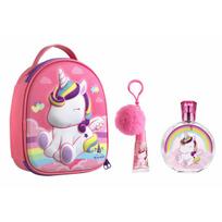 Rinkinys Air-Val Eau My Unicorn: Tualetinis vanduo EDt, 100 ml + lūpų blizgesys + kuprinytė