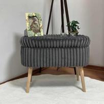Pufas Mini Oslo Linen, antracito spalvos