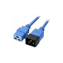 Kabel zasilający Lindy Lindy IEC-Netzverlängerung C19 auf C20 blau 1m extern bulk | 30120 | 4002888301206
