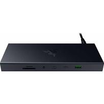 RAZER USB 4 Dock Black - 4K, 1x HDMI 2.1 (120 Hz), 1x DP 1.4 (240 Hz), 2x USB-A (2. Gen), 2x USB-A (1. Gen), 2x USB-C (10Gb/Sek.), 1x Gbit Ethernet, 1x SD 3.0 UHS-II, 1x 3,5mm Klinke, 180W | RC21-02280100-R3EK | 8887910053324