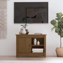 TV staliukas Televizoriaus spintelė, medaus ruda, 70x36,5x52cm, pušis